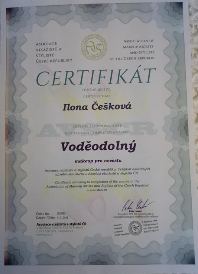 Certifikát svatba